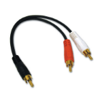 C2G Value Series RCA Plug/RCA Plug x 2 Y-Cable audio cable 5.98" (0.152 m) Black