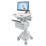 Ergotron StyleView Aluminium, Grey, White Flat panel Multimedia cart