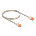 DeLOCK RJ45 Network Cable Cat.6A U/UTP Slim 1 m transparent