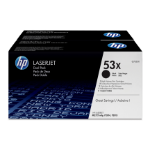 HP 53X originele high-capacity zwarte LaserJet tonercartridge, 2-pack