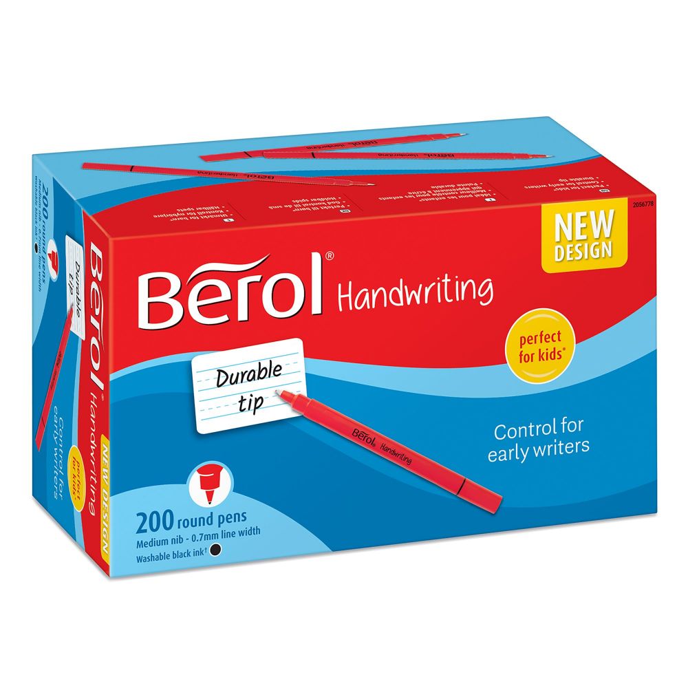 Handwriting Pens Black Box of 200