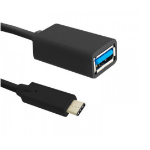 Qoltec 0.2m USB 3.1 C / USB 3.0 A USB cable USB 3.2 Gen 1 (3.1 Gen 1) USB C USB A Black