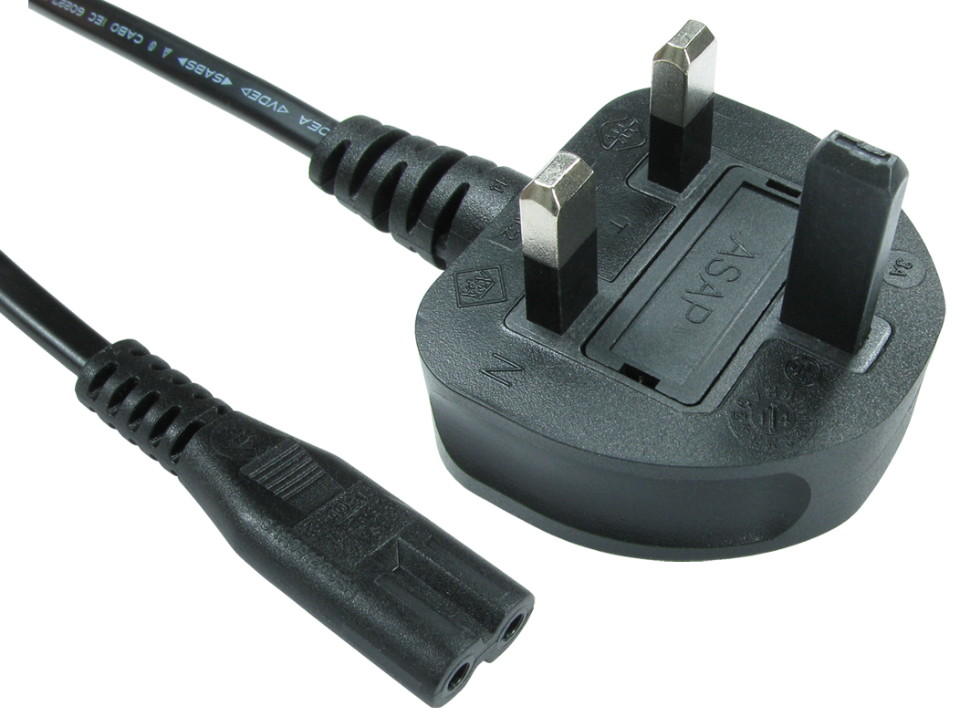 Cables Direct UK - C7 3m Black 2 m C7 coupler