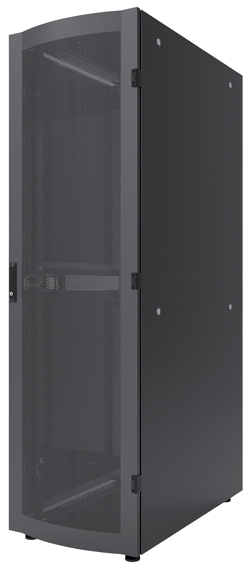 Intellinet Network Cabinet, Free Standing (Standard), 42U, Usable Depth 123 to 973mm/Width 503mm, Black, Flatpack, Max 1500kg, Server Rack, IP20 rated, 19", Steel, Multi-Point Door Lock, One Lock Per Side Panel, Three Year Warranty