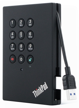 Image of Lenovo ThinkPad USB 3.0 1TB external hard drive Black