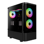 GAMDIAS TALOS E3 CG computer case Midi Tower Black