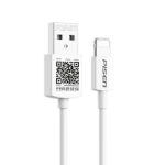 PISEN Lightning to USB-A Cable (3M) White - Fast Charge 2.4A, Stretch-Resistant, Reinforced, Durable,Prevent Winding,Apple iPhone/iPad/MacBook