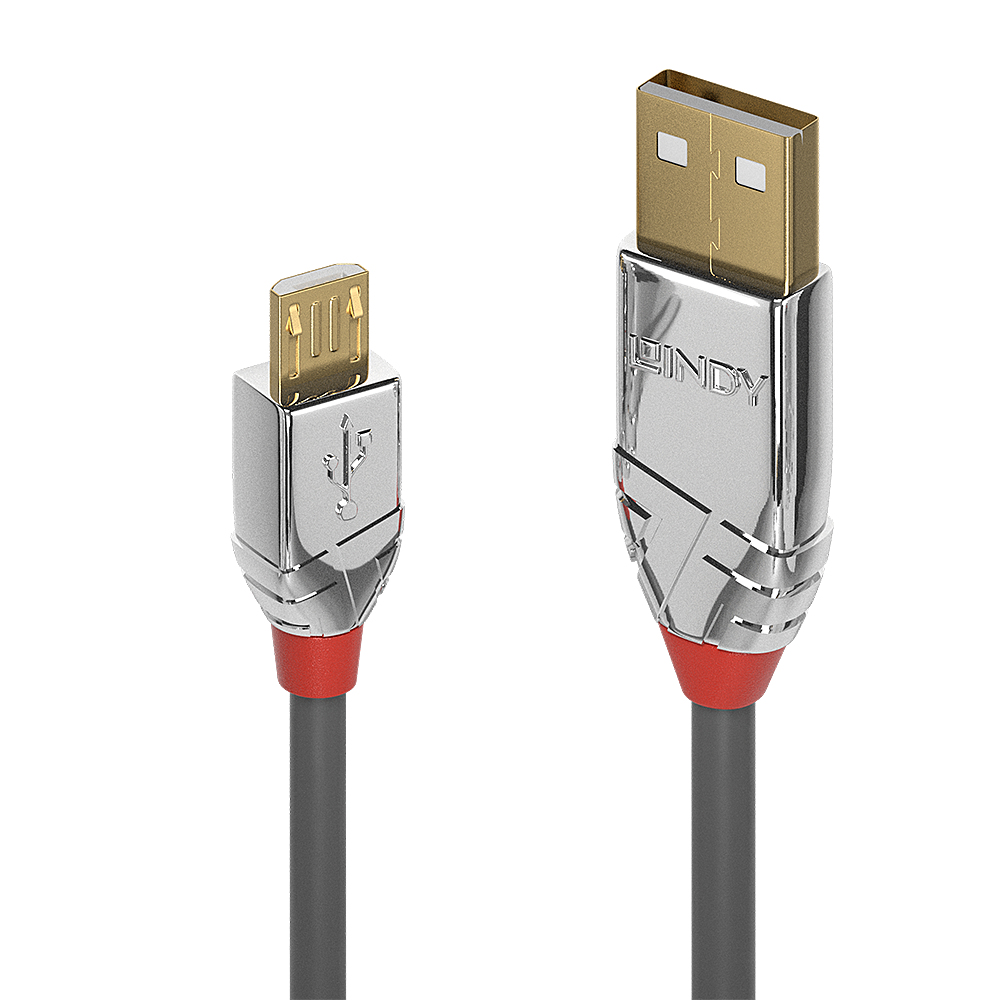 Image of Lindy 2m USB 2.0 Type A to Micro-B Cable, Cromo Line