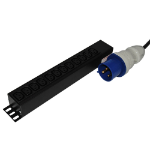 Videk PDU Vertical 12 x C13 Sockets to 32 Amp Commando Plug 3m