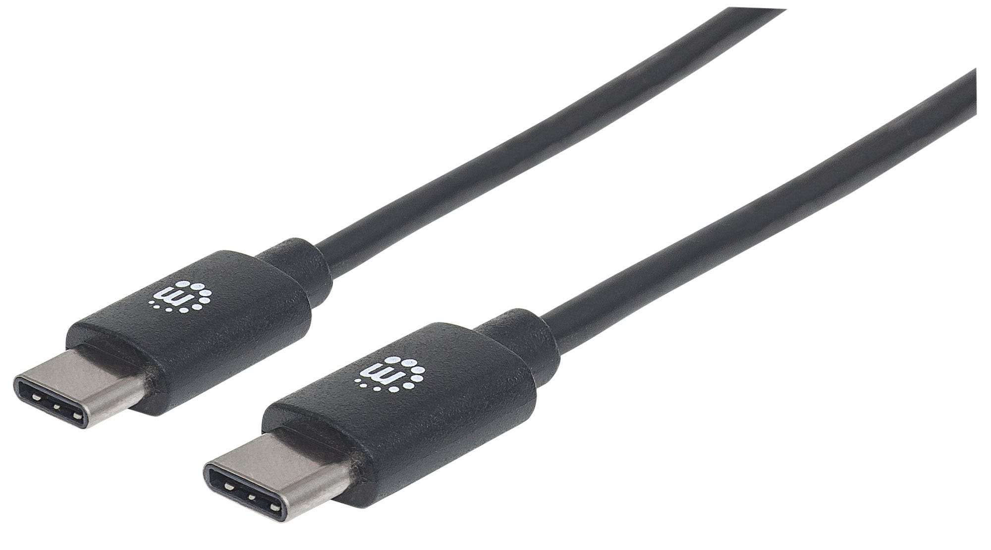Image of Manhattan USB-C to USB-C Cable, 2m, Male to Male, Black, 480 Mbps...