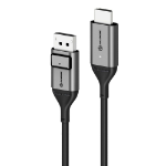 ALOGIC ULDPHD02-SGR video cable adapter 2 m DisplayPort HDMI Black, Silver