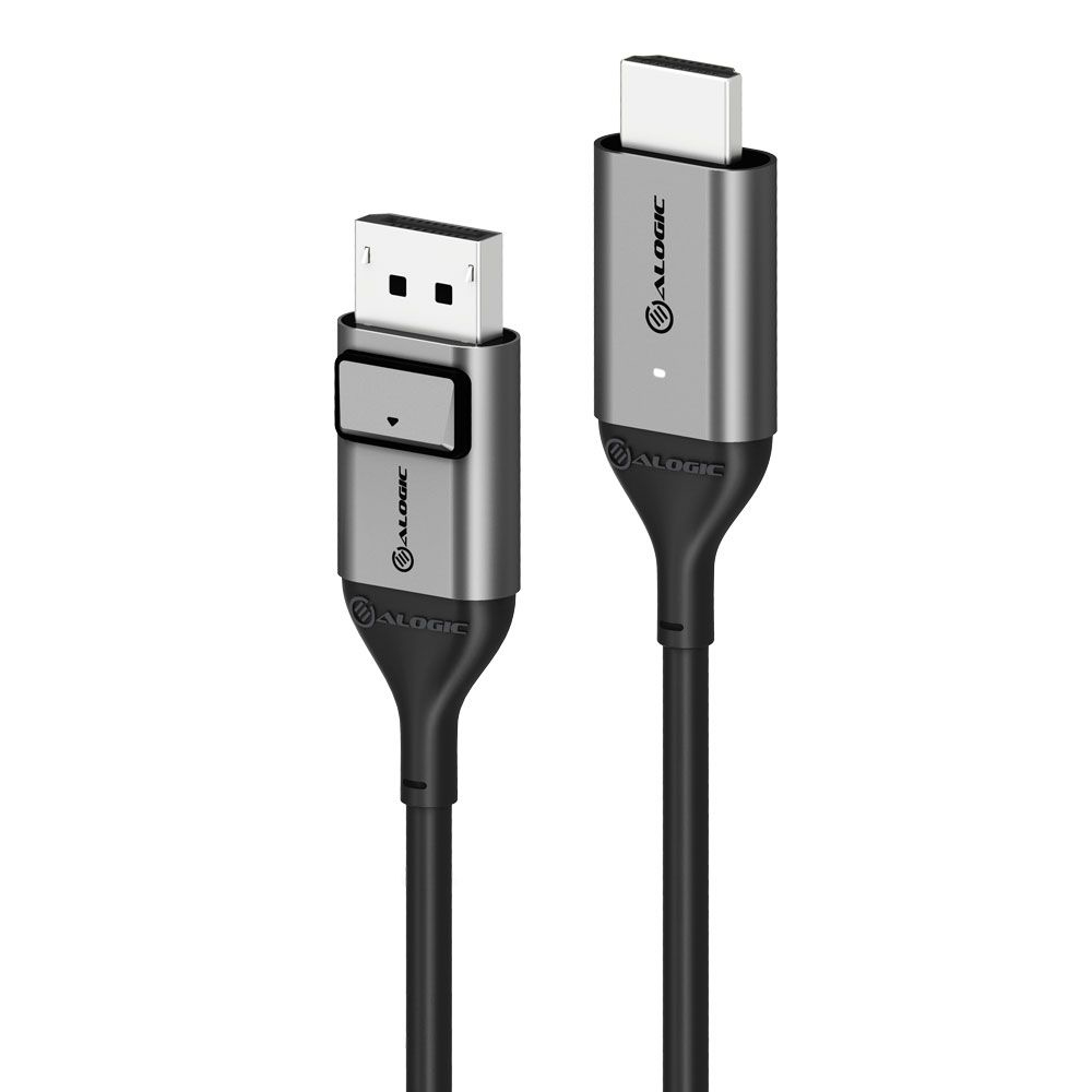 Photos - Cable (video, audio, USB) ALOGIC ULDPHD02-SGR video cable adapter 2 m DisplayPort HDMI Black, Si 