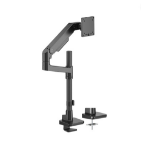 Brateck LDT81-C012P-B NOTEWORTHY POLE-MOUNTED HEAVY-DUTY GAS SPRING MONITOR ARM For most 17'~49' Monitors, Fine Texture Black (LS)