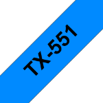 Brother TX-551 DirectLabel black on blue 24mm x 15m for Brother P-Touch TX 6-24mm