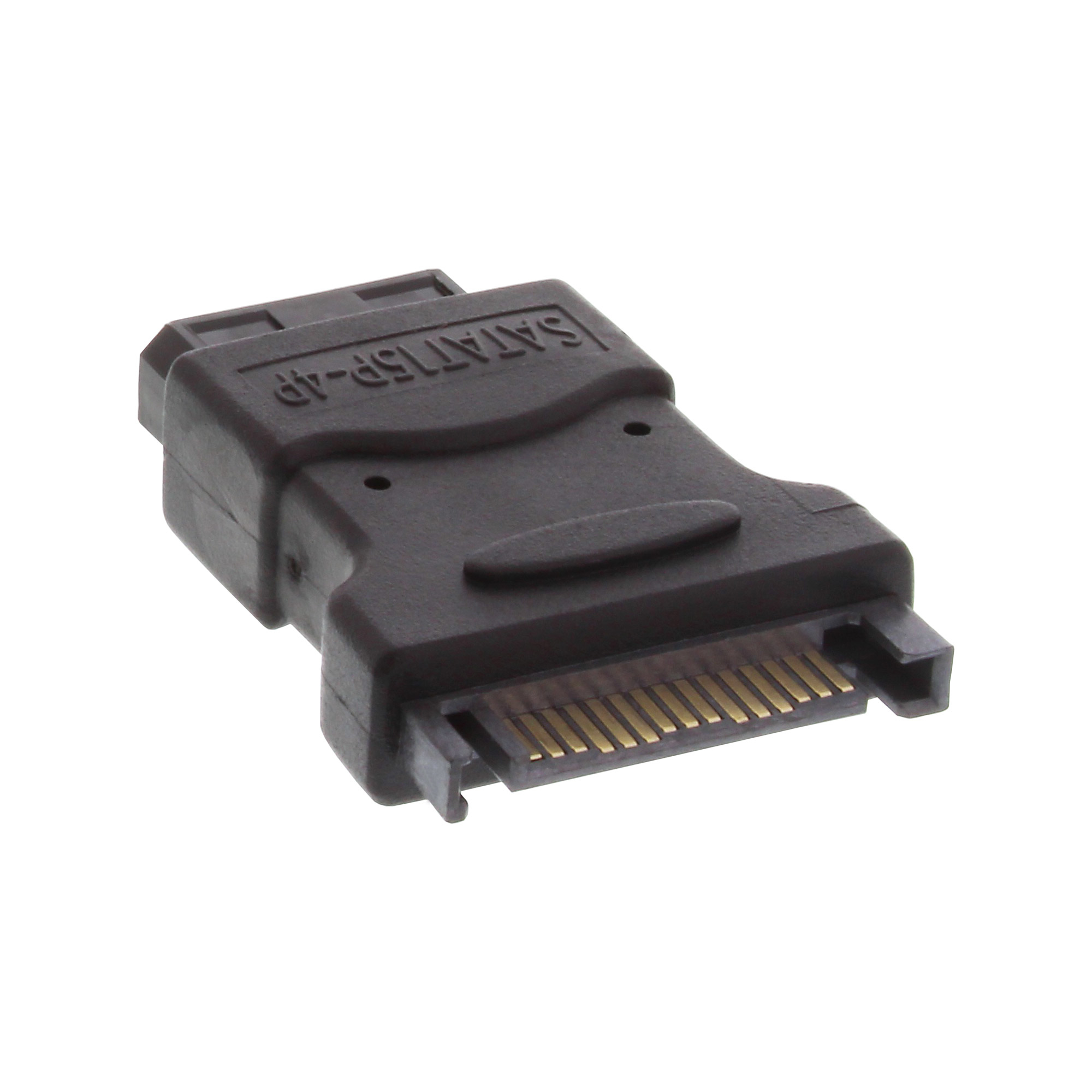 Image of InLine SATA Power Adapter 1 Molex 4 Pin male / 15 Pin SATA female