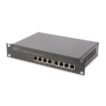Digitus Gigabit Ethernet PoE switch, 8-port PoE+, 10", up to 80 W PoE budget