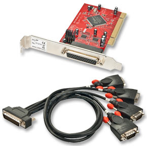 Lindy 4-Port PCI Serial Card interface cards/adapter