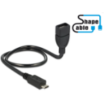 DeLOCK 0.5m, USB2.0 Micro-B/USB2.0-A USB cable Micro-USB B USB A Black