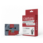 CAPTURE 18mm x 8m Black on White Tape