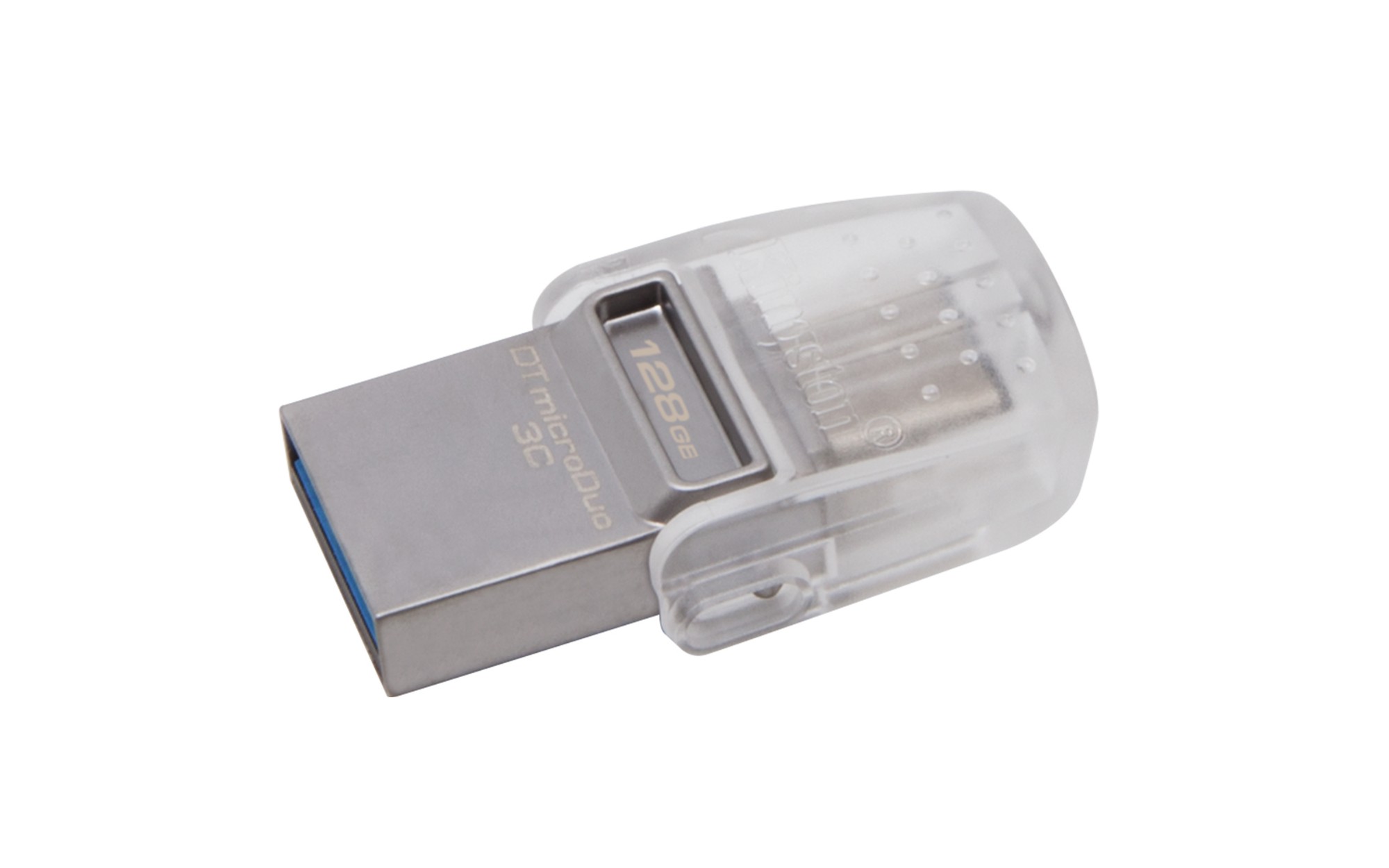 Kingston Technology DataTraveler microDuo 3C 128GB USB-sticka USB Type-A / USB Type-C 3.2 Gen 1 (3.1 Gen 1) Silver