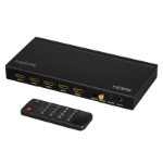 LogiLink HDMI switch, 4x1-Port, multiviewer, 1080p/60 Hz, scaler, seamless, RC