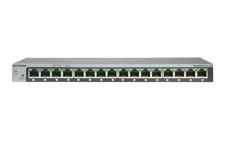 Image of NETGEAR GS116 Unmanaged Gigabit Ethernet (10/100/1000) Grey