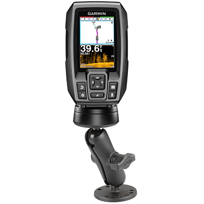 RAM Mounts Double Ball Mount with Hardware for Garmin Striker + More
