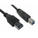 Cables Direct 99CDL3-803 USB cable USB 3.2 Gen 1 (3.1 Gen 1) 3 m USB A USB B Black