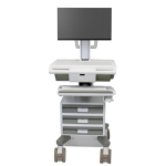 Ergotron M011-0101-111101-1-0 houder & standaard all-in-one pc/werkstation 19,5 kg Wit, Grijs 61 cm (24")