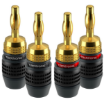 ClickTronic 52546 wire connector Banana plug Black, Gold