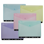 Snopake GRS Reborn Polyfile RingBinder Wallet A4 Pastel Asstd- 5 Files
