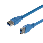 StarTech.com USB3SAB1 USB cable 11.8" (0.3 m) USB 3.2 Gen 1 (3.1 Gen 1) USB A USB B Blue