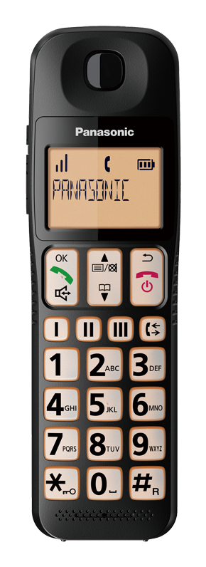 KX-TGE112EB telephone DECT telephone Caller ID Black