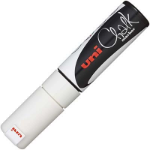 UNI PWE8K CHALK MARKER CHISEL TIP 8MM WHITE