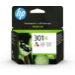 HP Cartucho de tinta original 301XL de alta capacidad Tri-color