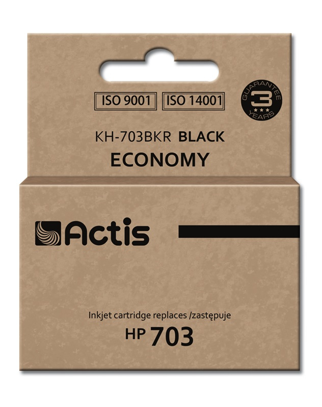 Actis KH-703BKR ink (replacement for HP 703 CD887AE; Standard; 15 ml; black)