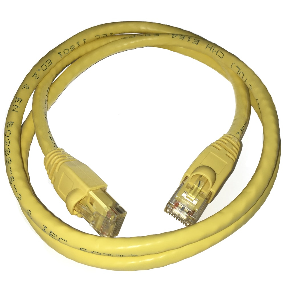 Videk Cat6 Booted UTP RJ45 to RJ45 Patch Cable Yellow 2Mtr