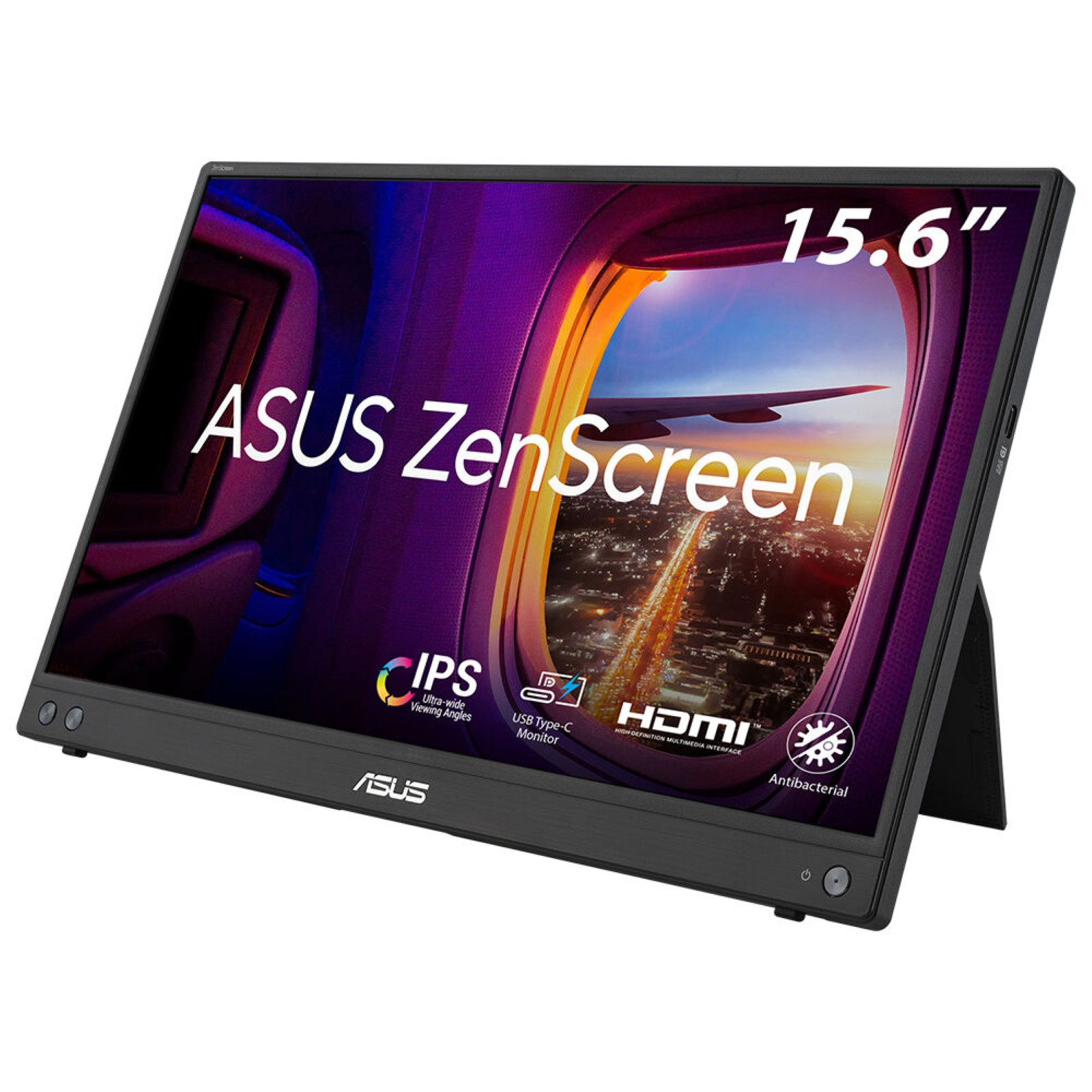Asus Blue/Light/Silver Mb16ahv Computer Monitor 39.6 Cm (15.6") 1920 X 1080 Pixels