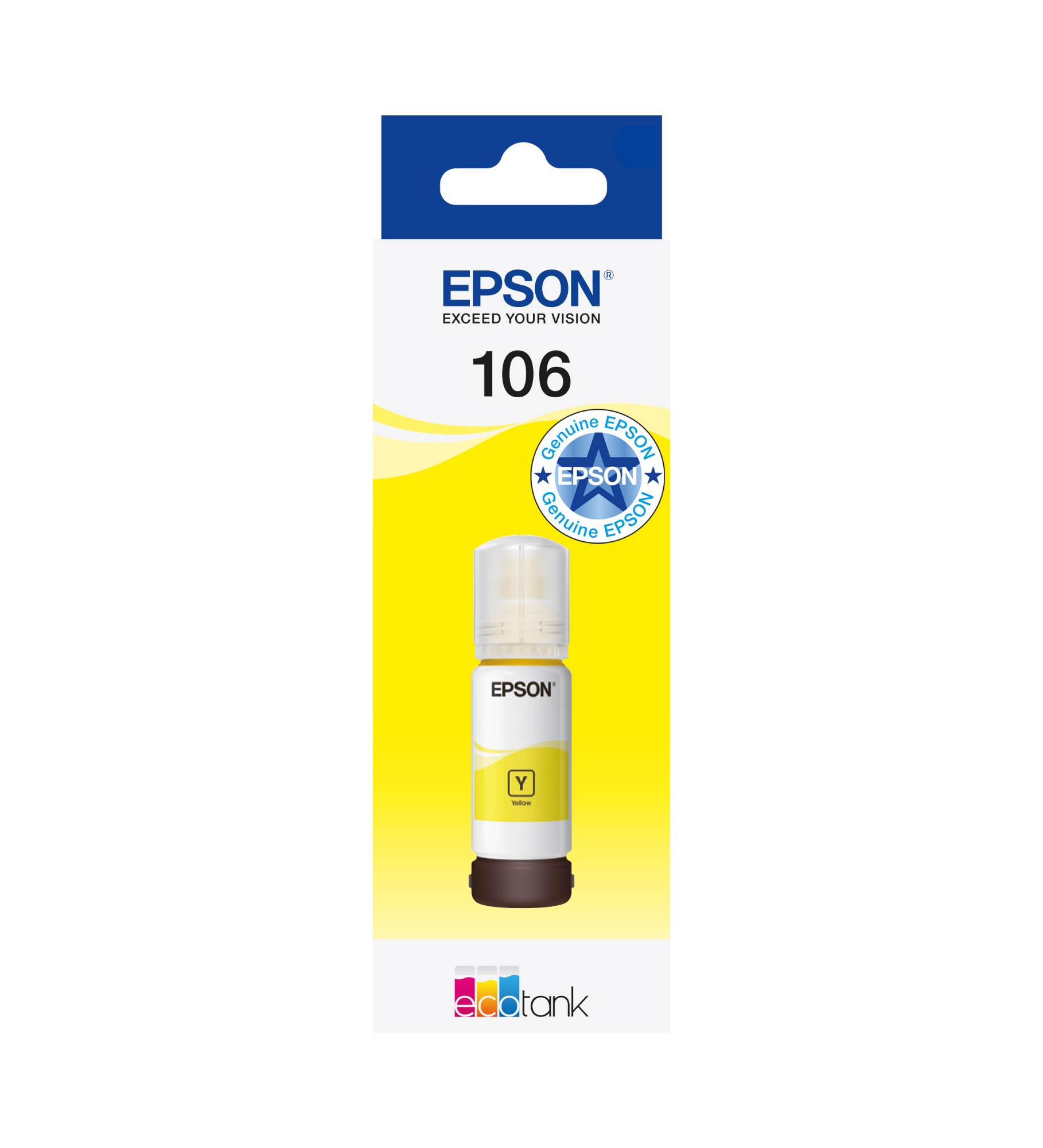 Epson Yellow C13t00r440/106 Ink Bottle 5K Pages 3400 Photos 70Ml For
