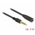 DeLOCK 85633 audio kabel 3 m 3.5mm Zwart
