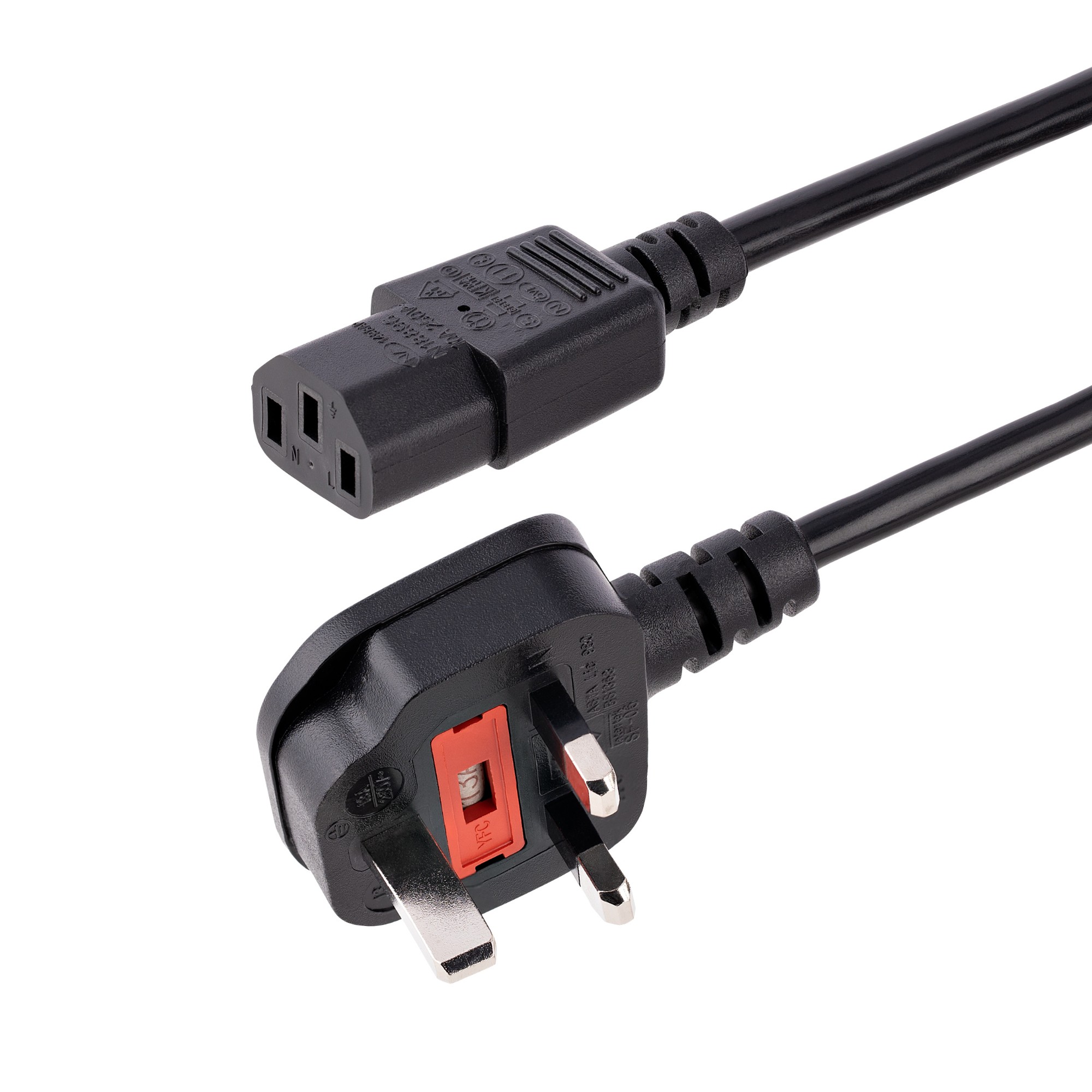 StarTech 10ft 3m UK Computer Power Cable 18AWG BS 1363 To C13 startech-10ft-3m-uk-computer-power-cable-18awg-bs-1363-to-c13