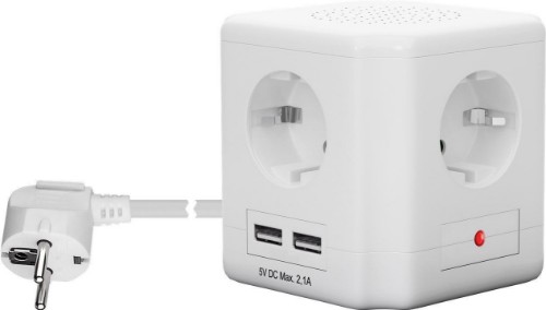 Microconnect GRUCUBE6 power extension 1.5 m 4 AC outlet(s) Indoor White