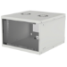 Intellinet 19" Basic Wallmount Cabinet, 6U, 400mm Deep, IP20-Rated Housing, Max 50kg, Flatpack, Grey