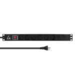 Lanview LVR-3MDK-SW-DK6 power distribution unit (PDU) 6 AC outlet(s) 1U Black
