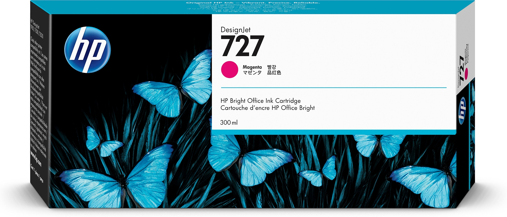 Image of HP F9J77A/727 Ink cartridge magenta 300ml for HP DesignJet T 920/930