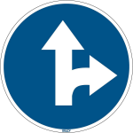 Brady Floor Sign Go straight and