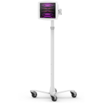 Compulocks iPad Pro 12.9" (3-6th Gen) Space Enclosure Medical Rolling Cart Extended White