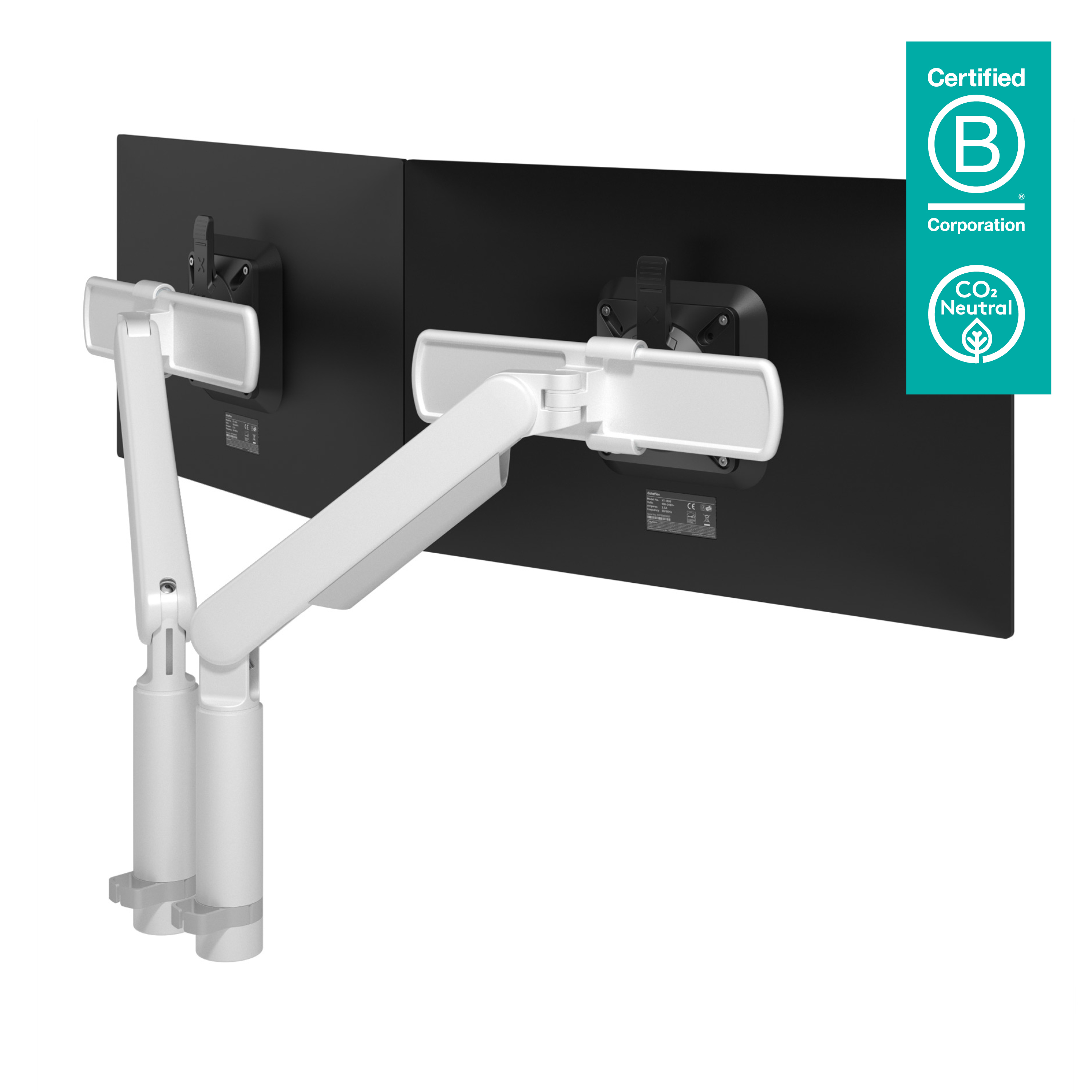 Image of Dataflex 65.210 monitor mount / stand 131.6 cm (51.8") White Desk