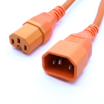 Cablenet 3m IEC C14 - IEC C15 Hot Condition Orange H05RR-F 1.0mm Power Leads