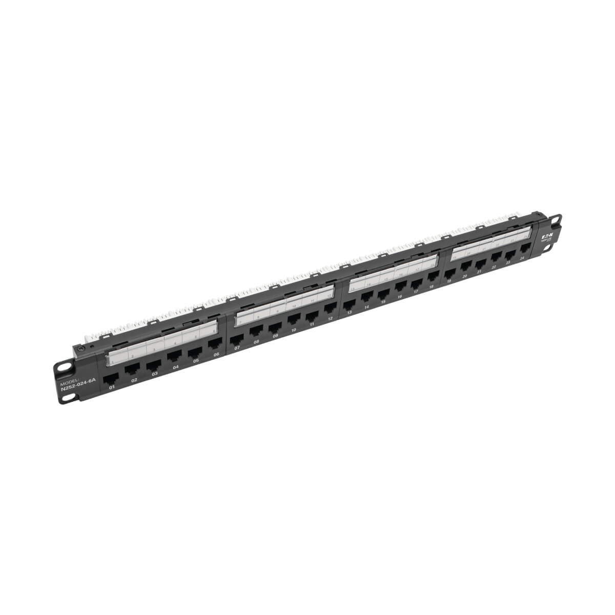 Tripp Lite N252-024-6A 24-Port 1U Rack-Mount Cat6a 110 Patch Panel wit
